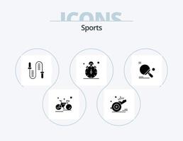 Sport-Glyphen-Icon-Pack 5 Icon-Design. Quartal. betrachten. Fußball. Sport. Fitness vektor