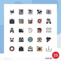 25 kreativ ikoner modern tecken och symboler av film sång jul fest karaoke redigerbar vektor design element