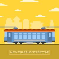 Flache New Orleans Streetcar-Vektor-Illustration vektor