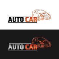 Auto-Auto-Logo-Vektor-Design-Konzept mit Sportwagen-Silhouette, Auto-Logo abstrakte Linien Vektor. Vektorillustrationsvorratillustration vektor