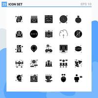 25 kreative Symbole moderne Zeichen und Symbole des Ziel-Cash-Zeichnungsgeschäfts http-Fehler editierbare Vektordesign-Elemente vektor