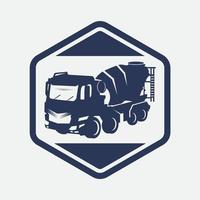 betong lastbil linje ikon begrepp. betong lastbil vektor linjär illustration, symbol, tecken