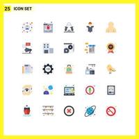 Stock Vector Icon Pack mit 25 Linienzeichen und Symbolen für die Produktionsindustrie Grip Farming Finger editierbare Vektordesign-Elemente