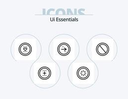 ui väsentliga linje ikon packa 5 ikon design. kuvert. kommunikation. pris. timer. klocka vektor