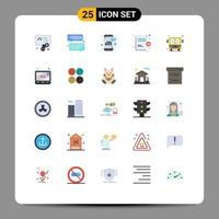 25 kreativ ikoner modern tecken och symboler av offentlig buss överföra övervakning säkerhet fil redigerbar vektor design element