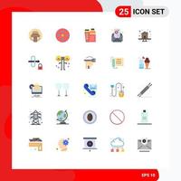 25 kreative Symbole moderne Zeichen und Symbole von Premium-Newsletter Flaschenpost Sport editierbare Vektordesign-Elemente vektor
