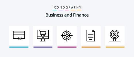 finansiera linje 5 ikon packa Inklusive plånbok. finansiera. pengar. betalningar. Graf. kreativ ikoner design vektor