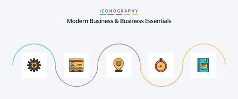modern företag och företag väsentliga linje fylld platt 5 ikon packa Inklusive markör. Karta. företag. plats. människor vektor