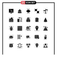 25 kreative Symbole, moderne Zeichen und Symbole der Raumverbindung, Gefühl der gebundenen Vision, editierbare Vektordesign-Elemente vektor