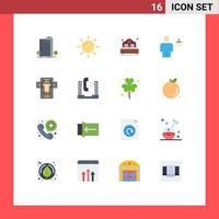 uppsättning av 16 modern ui ikoner symboler tecken för säng dusch säng mänsklig avatar redigerbar packa av kreativ vektor design element
