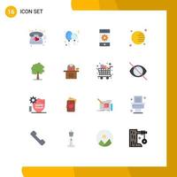 16 kreativ ikoner modern tecken och symboler av växt Plats cell planet smartphone redigerbar packa av kreativ vektor design element