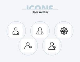 Benutzerzeilen-Icon-Pack 5-Icon-Design. Benutzerbild. Profil. persönlich. Menschen. Benutzerbild vektor