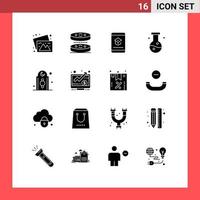 16 kreativ ikoner modern tecken och symboler av vetenskap förening bok kemi inlärning redigerbar vektor design element