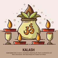 Koppar Kalash Illustration vektor