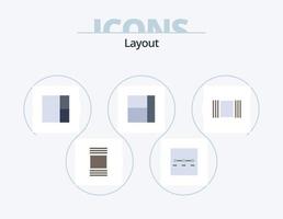 layout platt ikon packa 5 ikon design. . . vektor