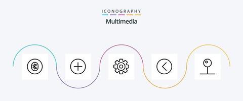Multimedia Line 5 Icon Pack inklusive S. Medien p. Multimedia. Medien. Multimedia vektor