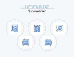 Supermarkt blau Icon Pack 5 Icon Design. . Supermarkt. Getreide. Essen. Supermarkt vektor