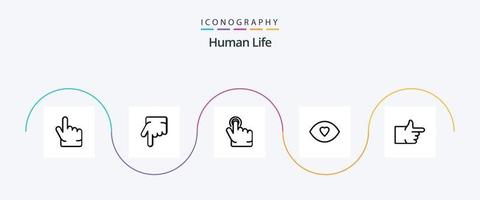 mänsklig linje 5 ikon packa Inklusive . mänsklig. rösta vektor