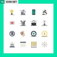 16 kreative Symbole moderne Zeichen und Symbole der Hardware-Bankgeschäft-Auktion bearbeitbares Paket kreativer Vektordesign-Elemente vektor