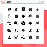 grupp av 25 fast glyfer tecken och symboler för android pengar pengar tillväxt ägg redigerbar vektor design element
