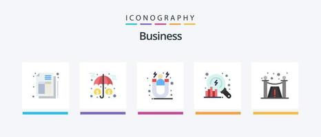 Business Flat 5 Icon Pack inklusive Premium. suchen. Erwerb. Daten. Analyse. kreatives Symboldesign vektor