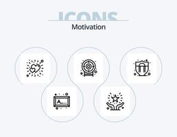 Motivationslinie Icon Pack 5 Icon Design. . Bild. Stange. Foto. Liebe vektor