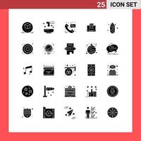 universell ikon symboler grupp av 25 modern fast glyfer av kuvert e yoga kommunikation meddelande redigerbar vektor design element