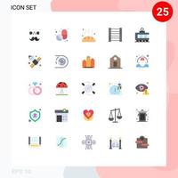 25 universell platt färger uppsättning för webb och mobil tillämpningar kommunikation spårväg tack järnväg stege redigerbar vektor design element