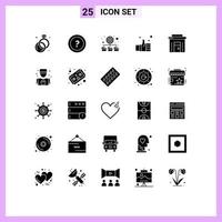 25 kreativ ikoner modern tecken och symboler av kommersiell lösning databas tycka om finger redigerbar vektor design element