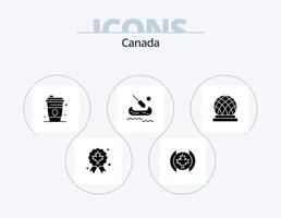 Kanada-Glyphen-Icon-Pack 5-Icon-Design. . Stadt. trinken. Kanada. Kanada vektor