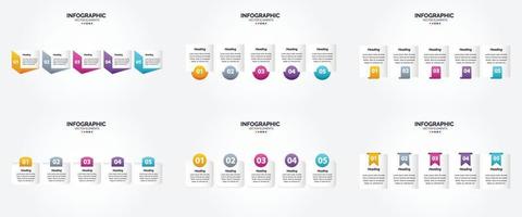 flaches Designset der Vektorillustrations-Infografiken für Werbebroschürenflieger und -zeitschrift vektor