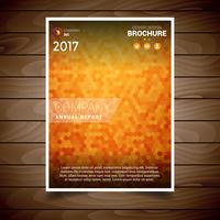 Orange Textured Broschyr Design Mall vektor