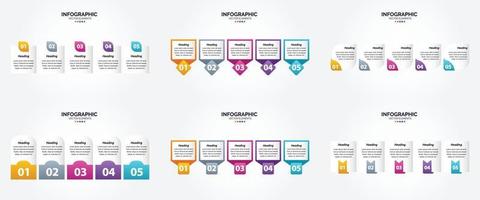 flaches Designset der Vektorillustrations-Infografiken für Werbebroschürenflieger und -zeitschrift vektor