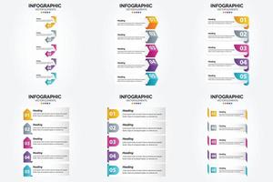 flaches Designset der Vektorillustrations-Infografiken für Werbebroschürenflieger und -zeitschrift vektor