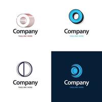 brev o stor logotyp packa design kreativ modern logotyper design för din företag vektor