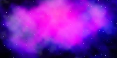 dunkelrosa, blaues Vektormuster mit abstrakten Sternen. vektor