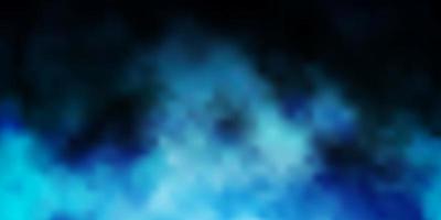 mörkblå vektormönster med moln. vektor