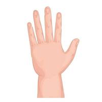 Hand menschliches Stoppsymbol isoliertes Symbol