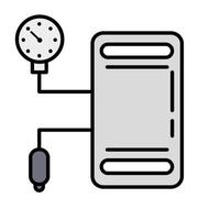 analoge Blutdruckmesslinie und Füllstilsymbol vektor