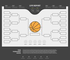 Basketball-Turnier Live-Bericht Online-Halterung vektor