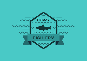 Fredag ​​Fish Fry Vector Badge