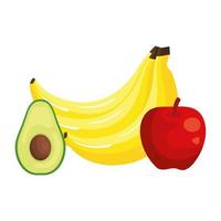 färska grönsaker och frukter hälsosam mat vektor
