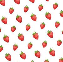 färska jordgubbar frukt mönster bakgrund vektor