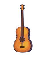 Musikinstrumentensymbol für Akustikgitarre vektor