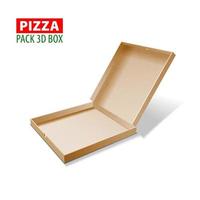 Karton 3d Box für Pizza, Vektor-Illustration isoliert auf weiß vektor