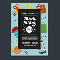 Black Friday Vorlage Flyer Kampagne Promo vektor