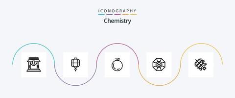 kemi linje 5 ikon packa Inklusive nyår. ny. nyår. kinesiska. dekoration vektor