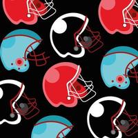 American Football Sport Muster Design mit Helmen vektor