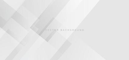 Banner Web Template abstrakte weiße quadratische Form überlappend und weiße Streifenlinien Hintergrund. vektor