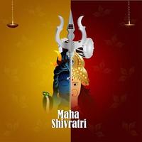 kreative Illustration von Lord Shiva für Maha Shivratri vektor